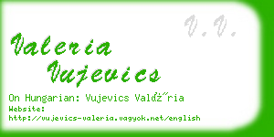 valeria vujevics business card